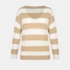 Women's Striped V-Neck Sweater - Cupshe -Cupshe GUEST 0210022e 3ca0 49ad 8477 90de5e11e341