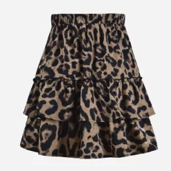 Women's Leopard Print Drawstring Ruffled Skirt - Cupshe -Cupshe GUEST 0c8e2d11 1404 4a0c a02d c46992919603