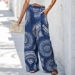 Women's Ornate Print High Waist Pants - Cupshe -Cupshe GUEST 12c8a76c 490a 4ae0 93d5 cc01cfea1b92