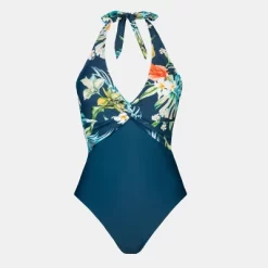 Women's Floral Halter Twisted One Piece Swimsuit -Cupshe -Cupshe GUEST 132d25c0 9b7b 4a3c a671 b1d671cb02e0