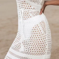 Women's Crochet Lace Up Cover-Up Dress - Cupshe -Cupshe GUEST 193ee985 d8c0 471c a82d 79198fd42b24