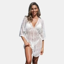 Women's Floral Lace Tassel Cover Up Dress - Cupshe -Cupshe GUEST 19ab0880 49fa 42d7 a7a2 6260acd2669f