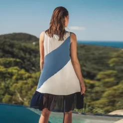 Women's Colorblock Asymmetrical Cover-Up Dress - Cupshe