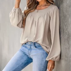 Women's Apricot Peasant Sleeve Shirred Top - Cupshe -Cupshe GUEST 2ca40c5e f6f1 433e a32e 84f56d7556ea