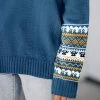 Women's Fair Isle Trim Mock Neck Sweater - Cupshe -Cupshe GUEST 306c3497 543a 428f 99c3 6bf073ac742d