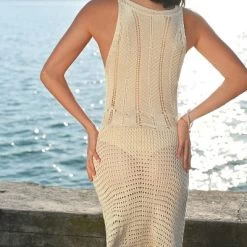 Women's Crochet Round Neck Cover-Up Dress - Cupshe -Cupshe GUEST 344fde64 49dc 4fbd b2fb c8f155509589