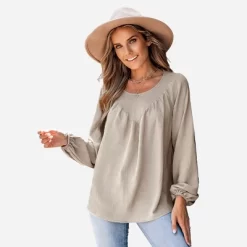 Women's Apricot Peasant Sleeve Shirred Top - Cupshe -Cupshe GUEST 36015b3f 5b16 4efb 89fd d713cf14ba27