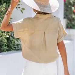 Women's Drawstring Dolman Sleeve Shirt - Cupshe -Cupshe GUEST 36d76c25 98ad 451a 8dda 6e9e050d8e04