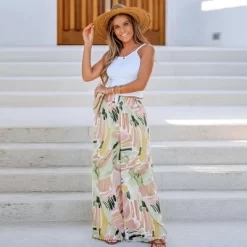 Women's Abstract Print Paperbag Pants -Cupshe -Cupshe GUEST 3b953cc9 ce06 4b83 93a3 d65eebccbc76