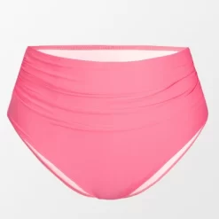 Women's Solid Shirred High Waist Bikini Bottom - Cupshe
