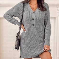 Women's Chunky Knit Mini Sweater Dress - Cupshe