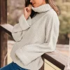Women's Turtleneck Drop Shoulder Sweater - Cupshe -Cupshe GUEST 55f8691e d119 4962 b6b5 67ab5263b94d