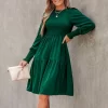 Women's Emerald Smocked Ruffled Dress - Cupshe -Cupshe GUEST 59d12d61 21ee 4b98 9416 f117c6b86f0e