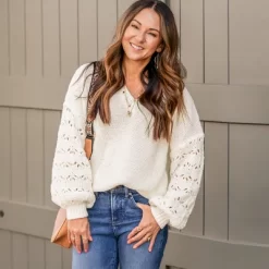 Cupshe 34 Women's Autumn Leaves Cutout Sweater - Cupshe