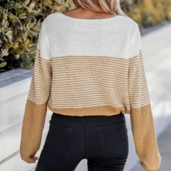 Women's Striped Colorblock Drop Sleeve Sweater - Cupshe -Cupshe GUEST 6aa8541a 592c 4484 b043 eb976206cbc4