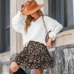 Women's Leopard Print Drawstring Ruffled Skirt - Cupshe -Cupshe GUEST 6bfad5d0 d35e 4b28 ba85 b8b6c0215b8f