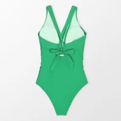 Women's Plus Size One Piece Swimsuit Deep V Neck Ruched Self Tie Bathing Suit -Cupshe - Green -Cupshe GUEST 70b5fc88 0cba 470f 99b3 15e79964f1cc