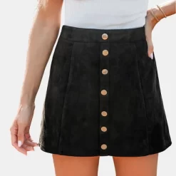 Women's High Waist Buttoned Straight Mini Skirt - Cupshe -Cupshe GUEST 9fd20808 e04f 4e2f 985d 25d2357d11c4