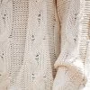 Women's Cream Cable Knit Drop Sleeve Sweater - Cupshe -Cupshe GUEST aff9567c c498 4d71 964b 7af34ab58ebf