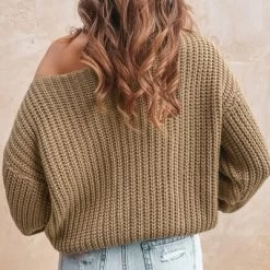 Women's Cable Knit Cutout Mock Neck Sweater - Cupshe -Cupshe GUEST b8d722ca 8d9b 4090 bcfa 56bc9280e59c