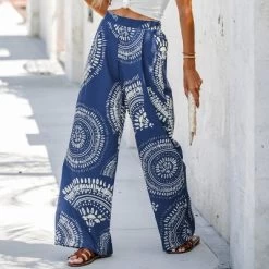 Women's Ornate Print High Waist Pants - Cupshe -Cupshe GUEST c9f4d39d 0a2b 4e46 a16e 1895ff6e873b