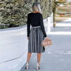 Women's Geo Print Belted Midi Dress - Cupshe -Cupshe GUEST d2a876ed 88b2 4af1 a975 33a2be6c0965