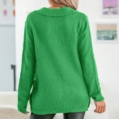 Women's Warm Hugs Rib V-Neck Wrap Sweater - Cupshe -Cupshe GUEST db4c48cf b75c 47cf beef 1b710d6ea4f3