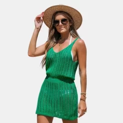 Women's Crochet Mini Cover Up Dress - Cupshe -Cupshe GUEST e7b5de8e c6ed 48f6 a893 1aac8b3a8539